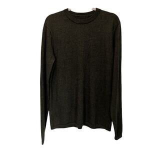 Artefact Men's Olive Green 100% Merino Wool Crew Neck Sweater Warm Winter